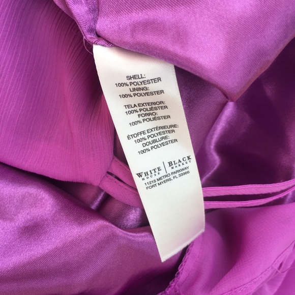 White House Black Market Fuchsia Pintuck Sleeveless High Low Dress Size 12 - Picture 11 of 11